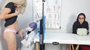 Stepmother takes her stepdaughter to the naughty gynecologist!