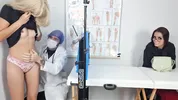 Stepmother takes her stepdaughter to the naughty gynecologist!