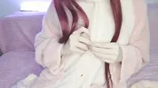 cute girl with glasses masturbates with her fingers on camera