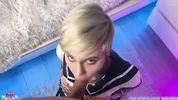 Best blowjob moments with split tongue! Cum in my mouth and facial compilation