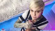 Best blowjob moments with split tongue! Cum in my mouth and facial compilation