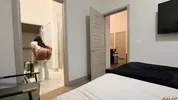 hot stepsis forgot to put on panties in bed