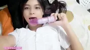 COLOMBIAN SENDS A VIDEO TO HER BOYFRIEND AND SHOWS HER BIG TITS AND HER RICH VAGINA