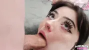 SHY GOTH GIRL ONLY WANTS TO SUCK MY DICK AND I CUM ON HER FACE