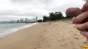 Babe Can I Cum On Your Tits? - Public Cock Flashing On The Beach