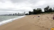 Babe Can I Cum On Your Tits? - Public Cock Flashing On The Beach