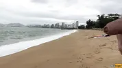 Babe Can I Cum On Your Tits? - Public Cock Flashing On The Beach