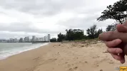 Babe Can I Cum On Your Tits? - Public Cock Flashing On The Beach