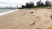 Babe Can I Cum On Your Tits? - Public Cock Flashing On The Beach