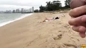 Babe Can I Cum On Your Tits? - Public Cock Flashing On The Beach