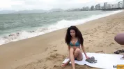 Babe Can I Cum On Your Tits? - Public Cock Flashing On The Beach