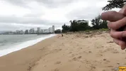 Babe Can I Cum On Your Tits? - Public Cock Flashing On The Beach