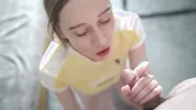 Playing with his cock before he gives me a hot cumshot