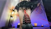 Petite Witch Stretches Her Tight Ass hole With A Thick Monster Dildo. Anal. Squirt