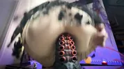 Petite Witch Stretches Her Tight Ass hole With A Thick Monster Dildo. Anal. Squirt