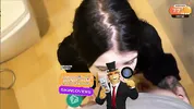 A slutty goth girl was fucked in a Mc toilet.