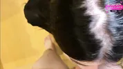 A slutty goth girl was fucked in a Mc toilet.