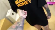 A slutty goth girl was fucked in a Mc toilet.
