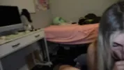 My Roommate Wouldn't Get Out of Our College Dorm.... SO HE FUCKED ME IN FRONT OF HER!