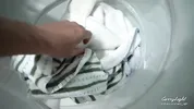 Step Mom caught Step Son jerking off and help him to cum quick while Dad is not home CarryLight MILF