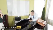 BRAZZERS - Naughty Brunette Hime Marie Teases Her Piano Lesson Tutor Until He Drills Her Tight Ass