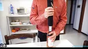 ANAL sex on the first meeting with a beautiful brunette met on a dating site