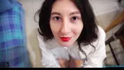 ANAL sex on the first meeting with a beautiful brunette met on a dating site