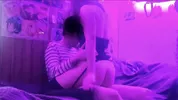 Goth girl fucks with emo boy for a white monster