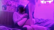 Goth girl fucks with emo boy for a white monster