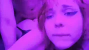 Goth girl fucks with emo boy for a white monster