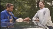 It's great to fuck someone in the asshole and give a blowjob at the same time in the car.