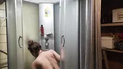 DATEZONE - Asian with a tattoo on her leg enjoys herself in the shower