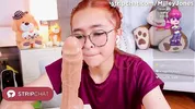 Redhead Skinny Girl Glasses Piercing Huge Dildo Blowjob Deepthroat Gagging Now – MilleyJones