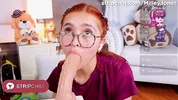 Redhead Skinny Girl Glasses Piercing Huge Dildo Blowjob Deepthroat Gagging Now – MilleyJones