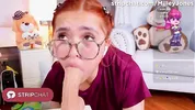 Redhead Skinny Girl Glasses Piercing Huge Dildo Blowjob Deepthroat Gagging Now – MilleyJones