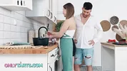 Busty Amalia can't cook and fucks like a pro
