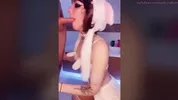 [REUPLOAD] Petite Goth Teen Gets Throat Fucked Hard. Extra Sloppy BJ