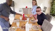 Sex break in the kitchen