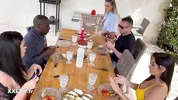 Sex break in the kitchen