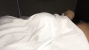 My Stepsister’s playing with my Cock under the sheets and rubbing it on her Asshole