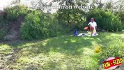 FunSize Teens - A Petite Cosplaying as a Pokemon is Fucked Outdoor