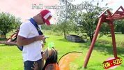 FunSize Teens - A Petite Cosplaying as a Pokemon is Fucked Outdoor