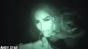 In the parking lot at night POV-BLOWJOB