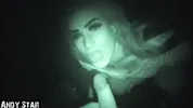 In the parking lot at night POV-BLOWJOB