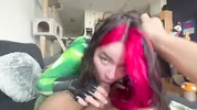 POV deepthroat blowjob, reverse cowgirl, creampie - Shego Cosplay