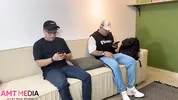 A fat, slutty Colombian woman has sex with her husband's best friend in front of him.