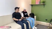 A fat, slutty Colombian woman has sex with her husband's best friend in front of him.