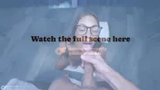 Busty babe with glasses gets on her knees and begs for a facial - Alanna Pow & Nicholas Ferres