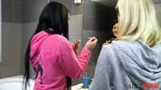 Nia Black And Minnie Manga Lez Out In A Bathtub