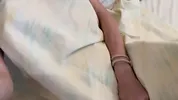 Real morning masturbation of a cute blonde with big natural tits and a perfect body